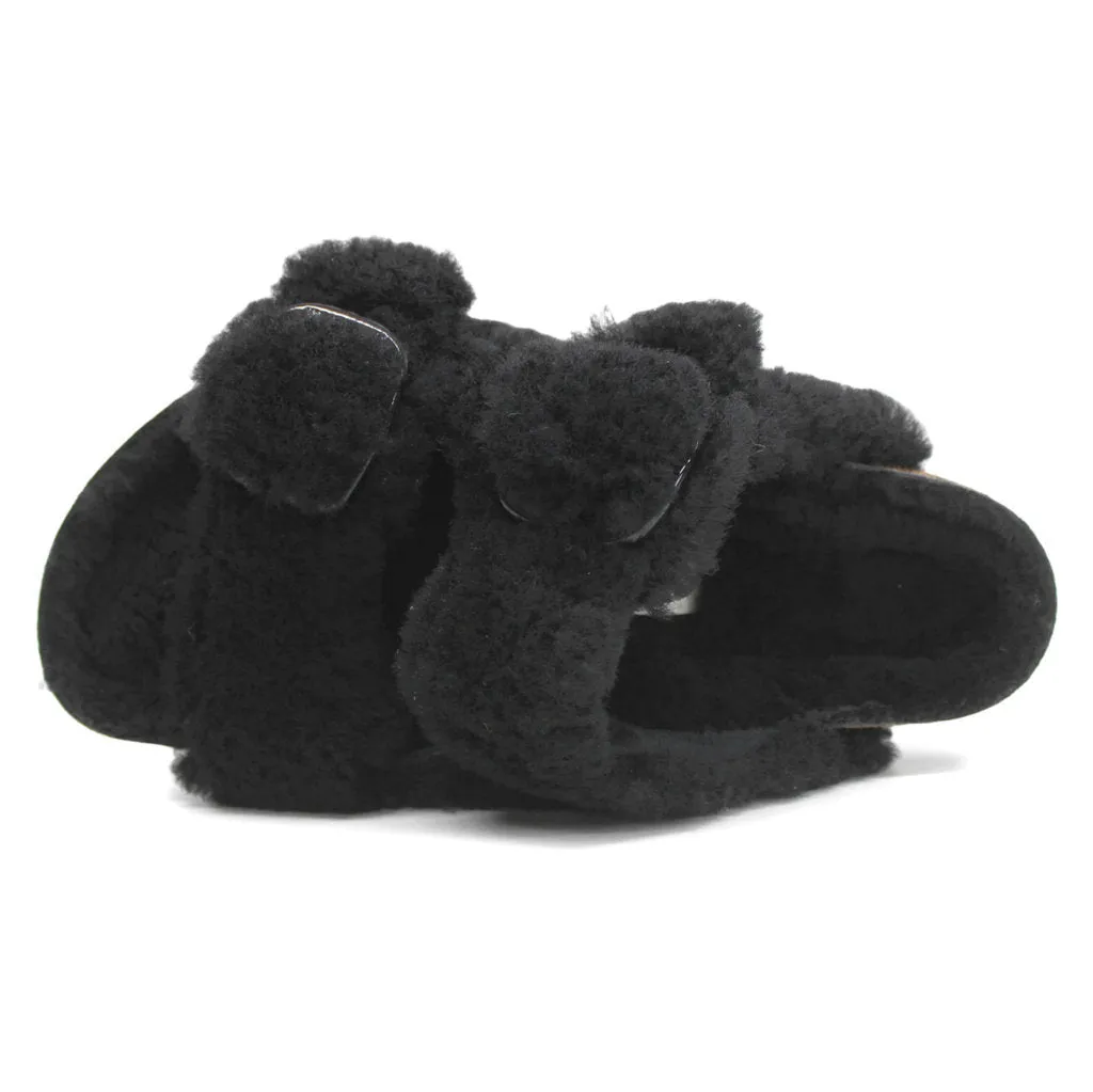 Arizona Big Buckle Fur Unisex Slides Sandals