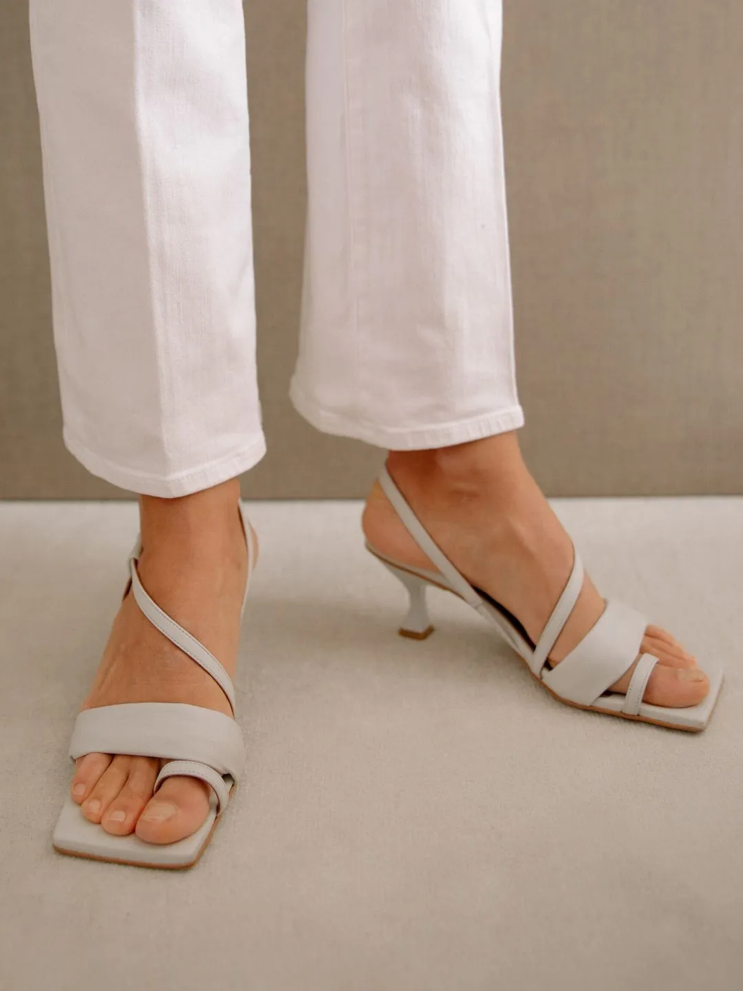 Asymmetric Straps White