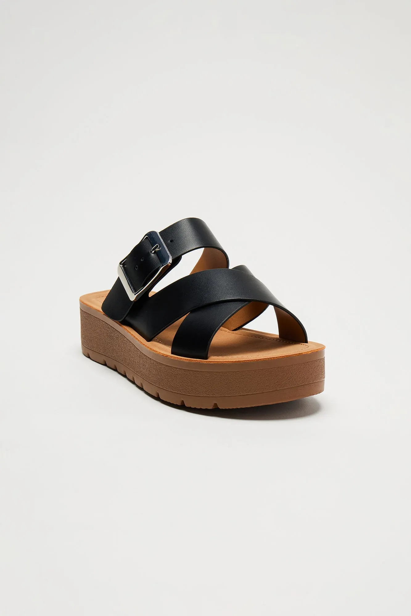 Before We Begin Platform Sandals - Black