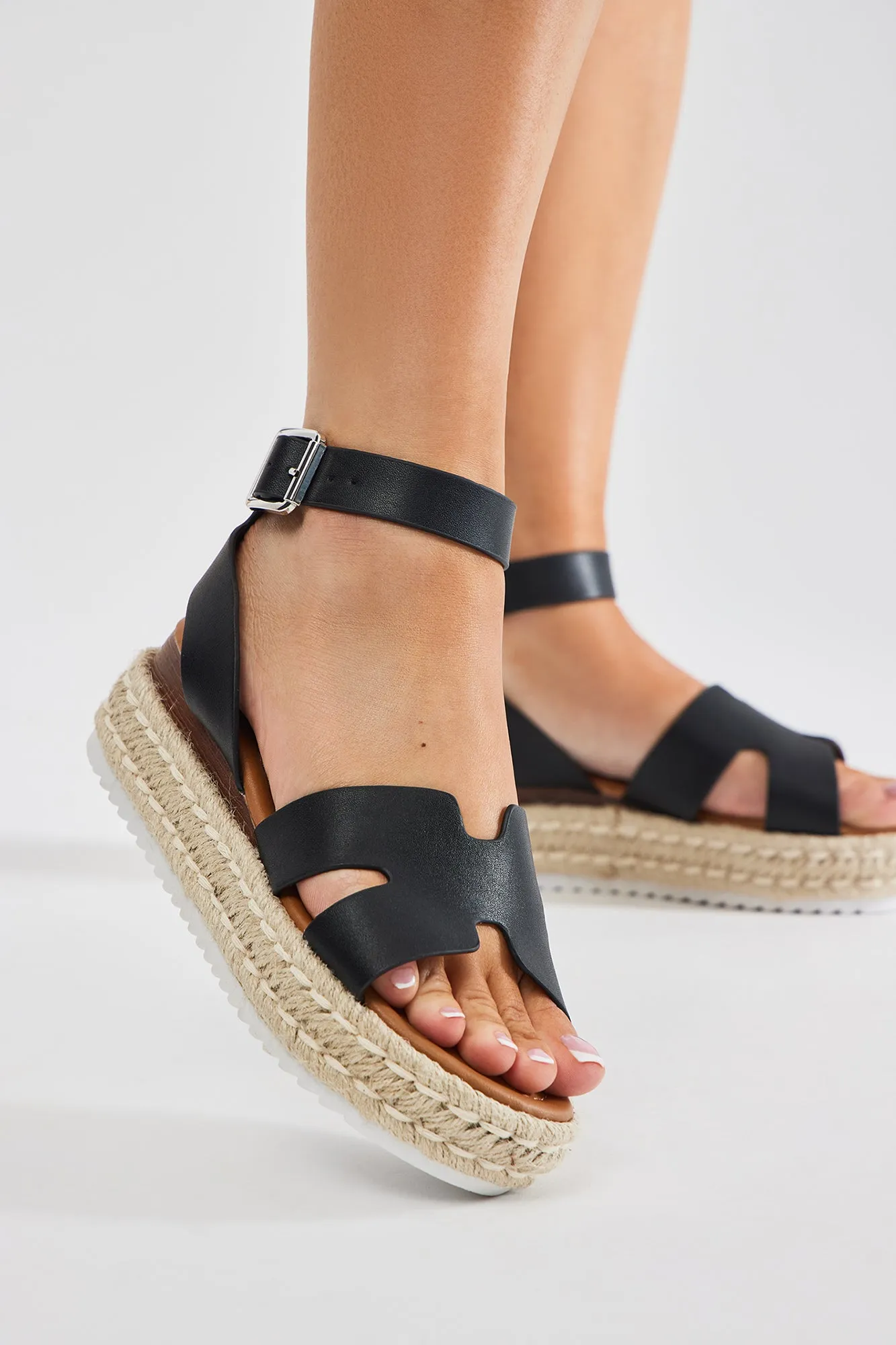 Bianca Platform Sandals - Black