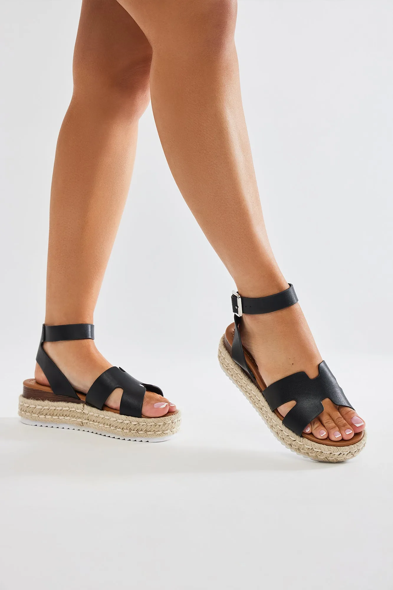 Bianca Platform Sandals - Black