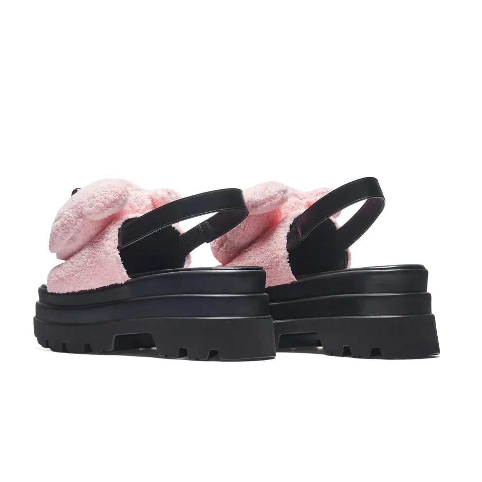 Binky Fuzzy Chunky Sandals - Pink