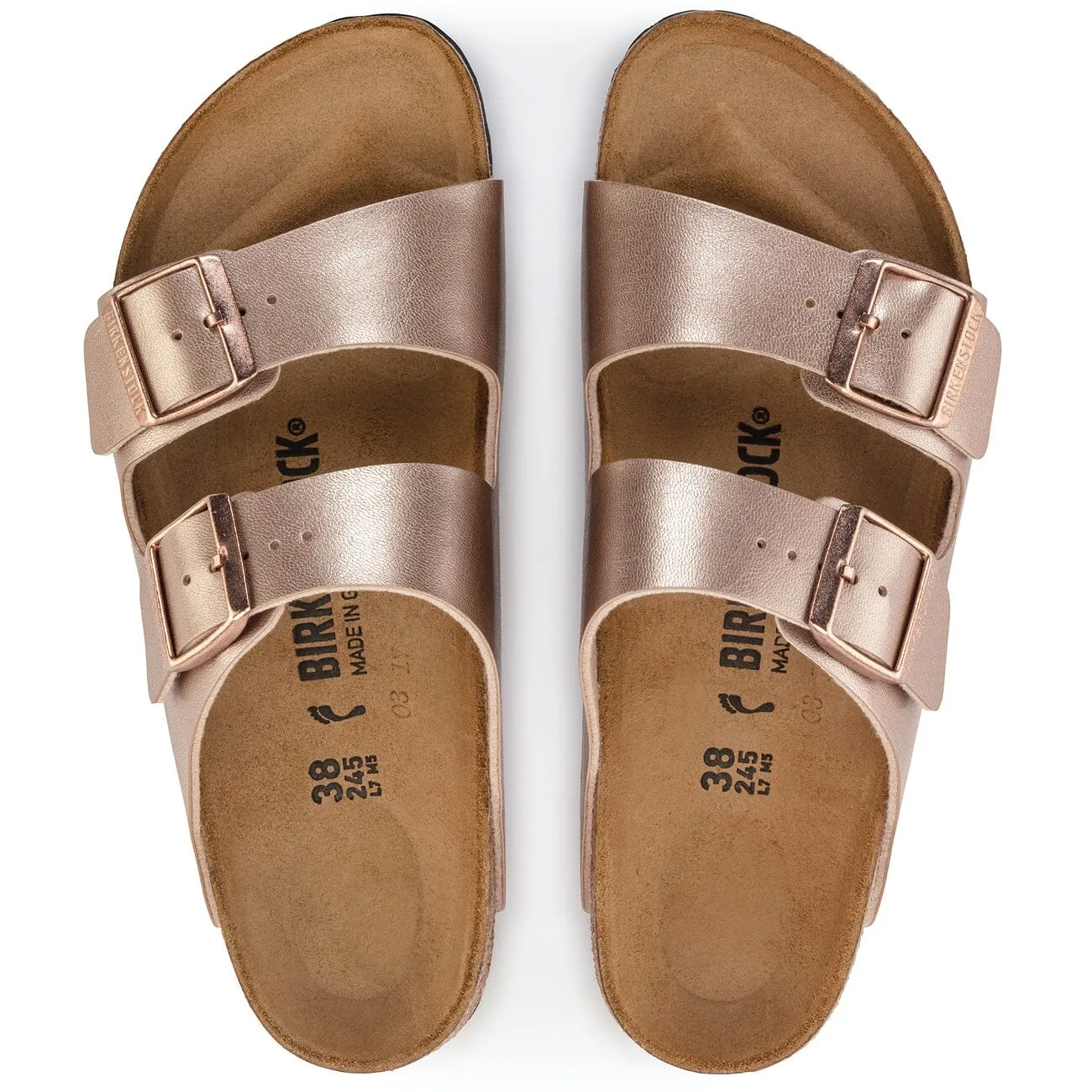 Birkenstock Arizona Copper Birko-Flor Narrow Fit