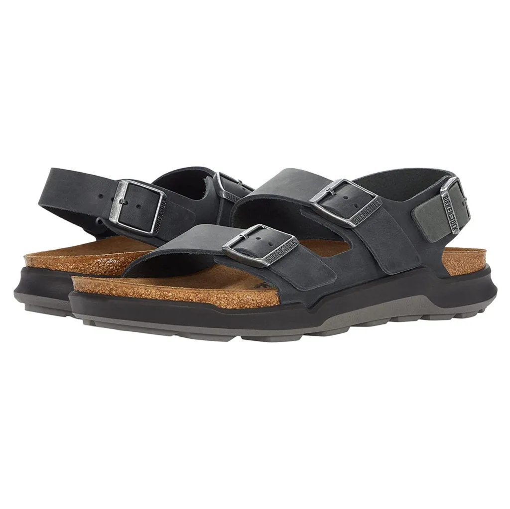 Birkenstock Mens Sandals Milano CT Casual Buckles Slingbacks Oiled Nubuck - UK 9.5