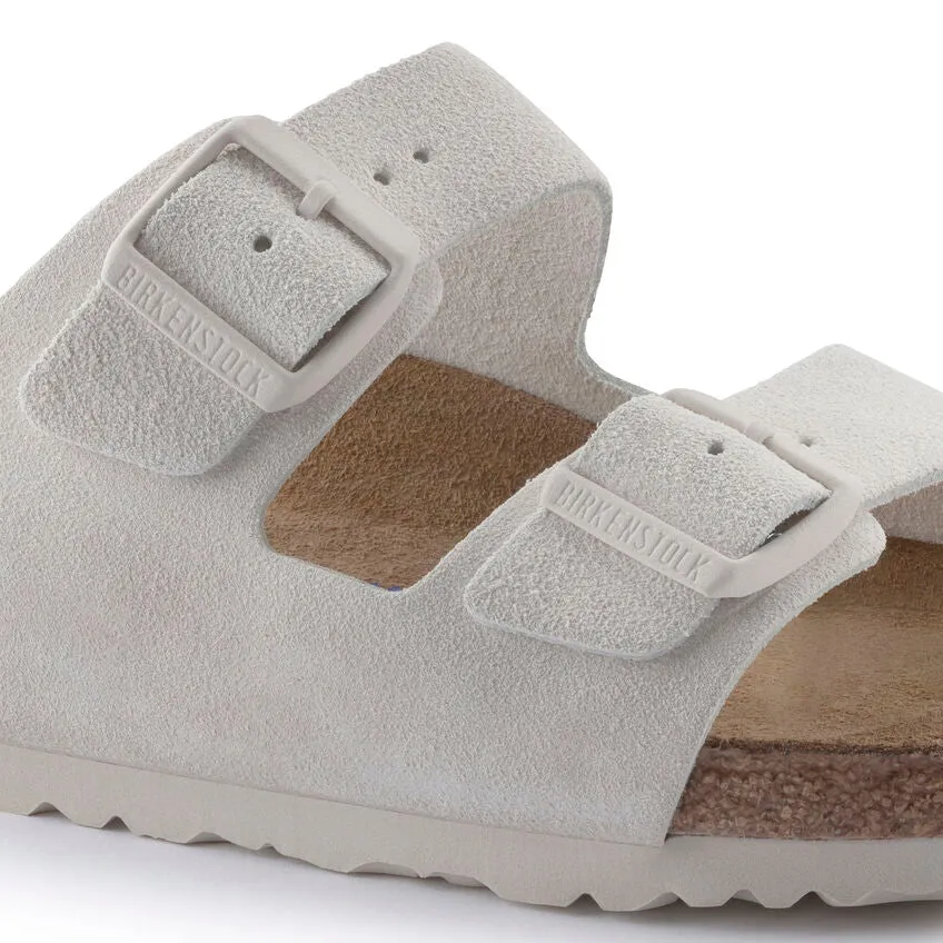 Birkenstock Women's Arizona Soft Footbed - Antique White Suede