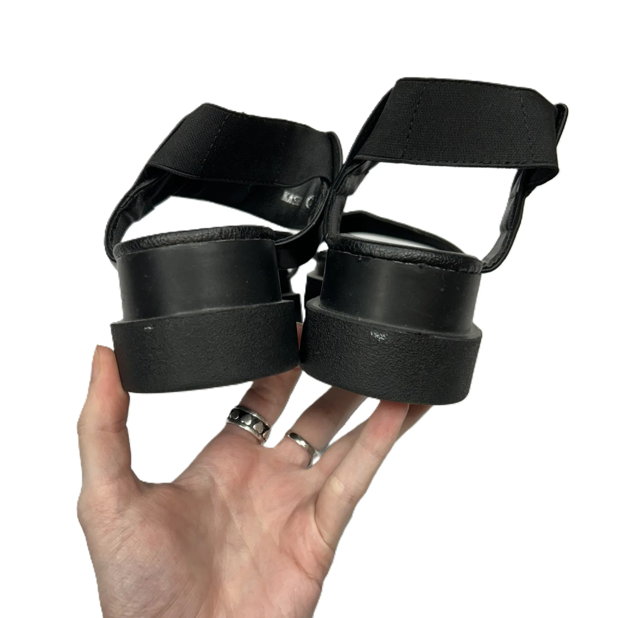 Black Sandals Heels Platform By Top Moda, Size: 7