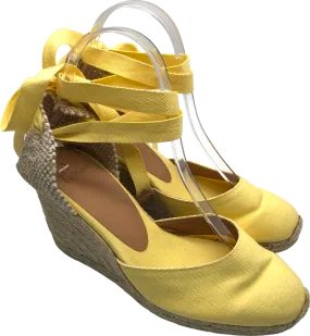 Castaner Yellow Carina Canvas Wedge Sandals UK 4 EU 37 👠