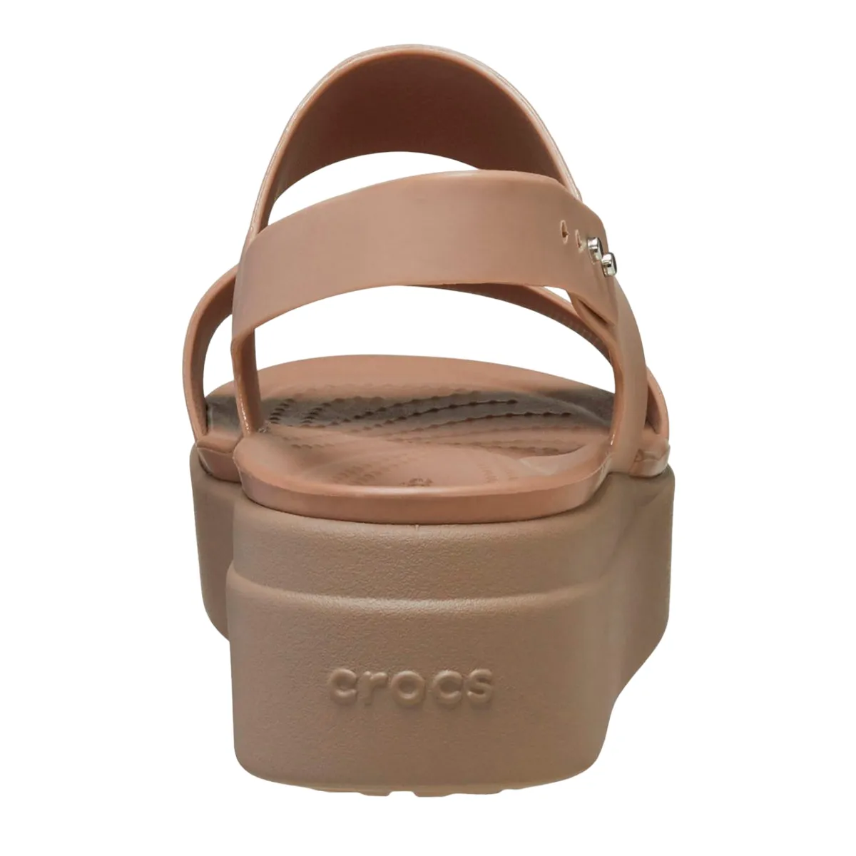 Crocs Women's sandal with Brooklyn Low Wedge wedge 206453-2EL mushroom milk 