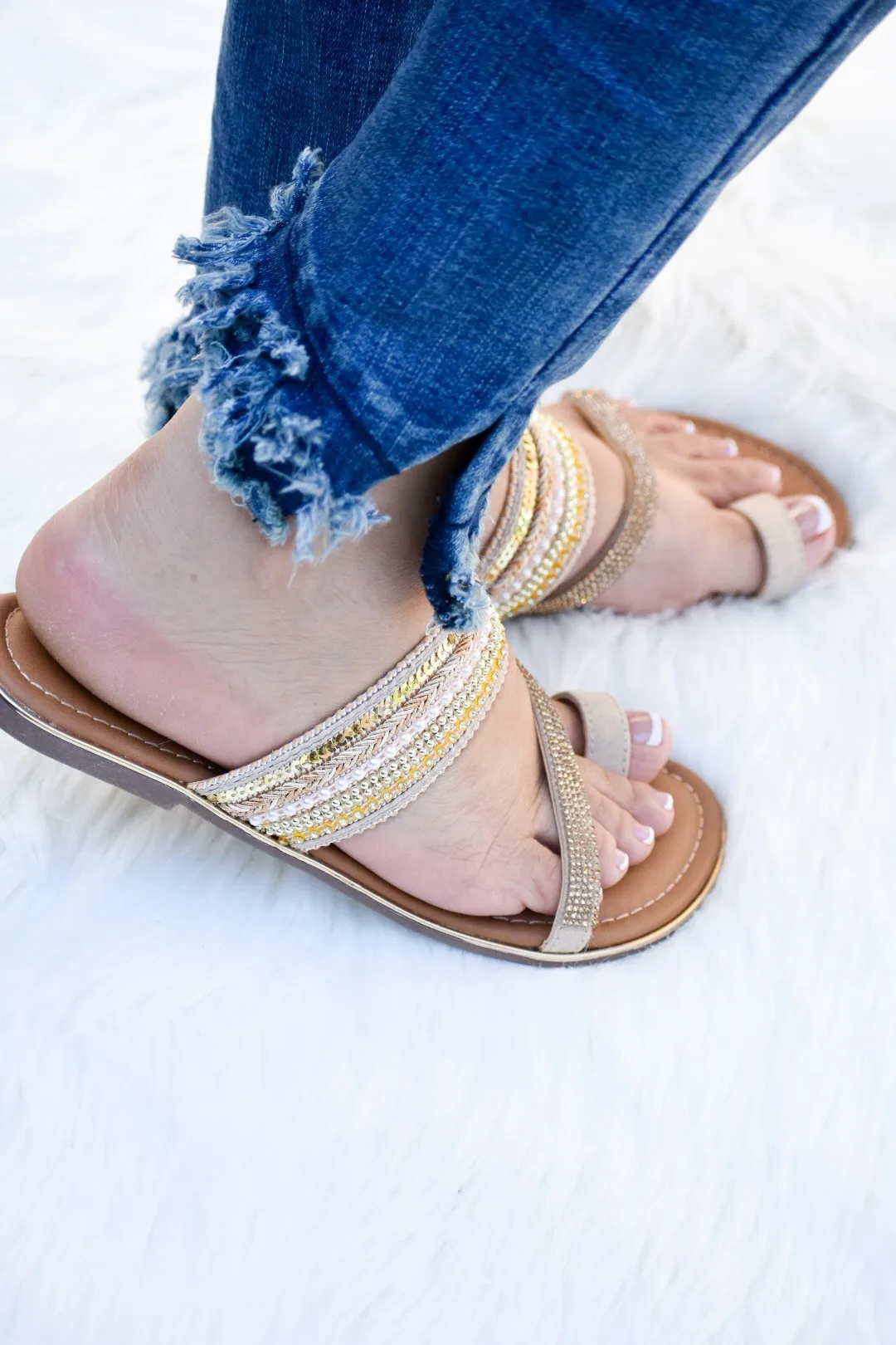 Dawson Pearl Bedazzled Sandals