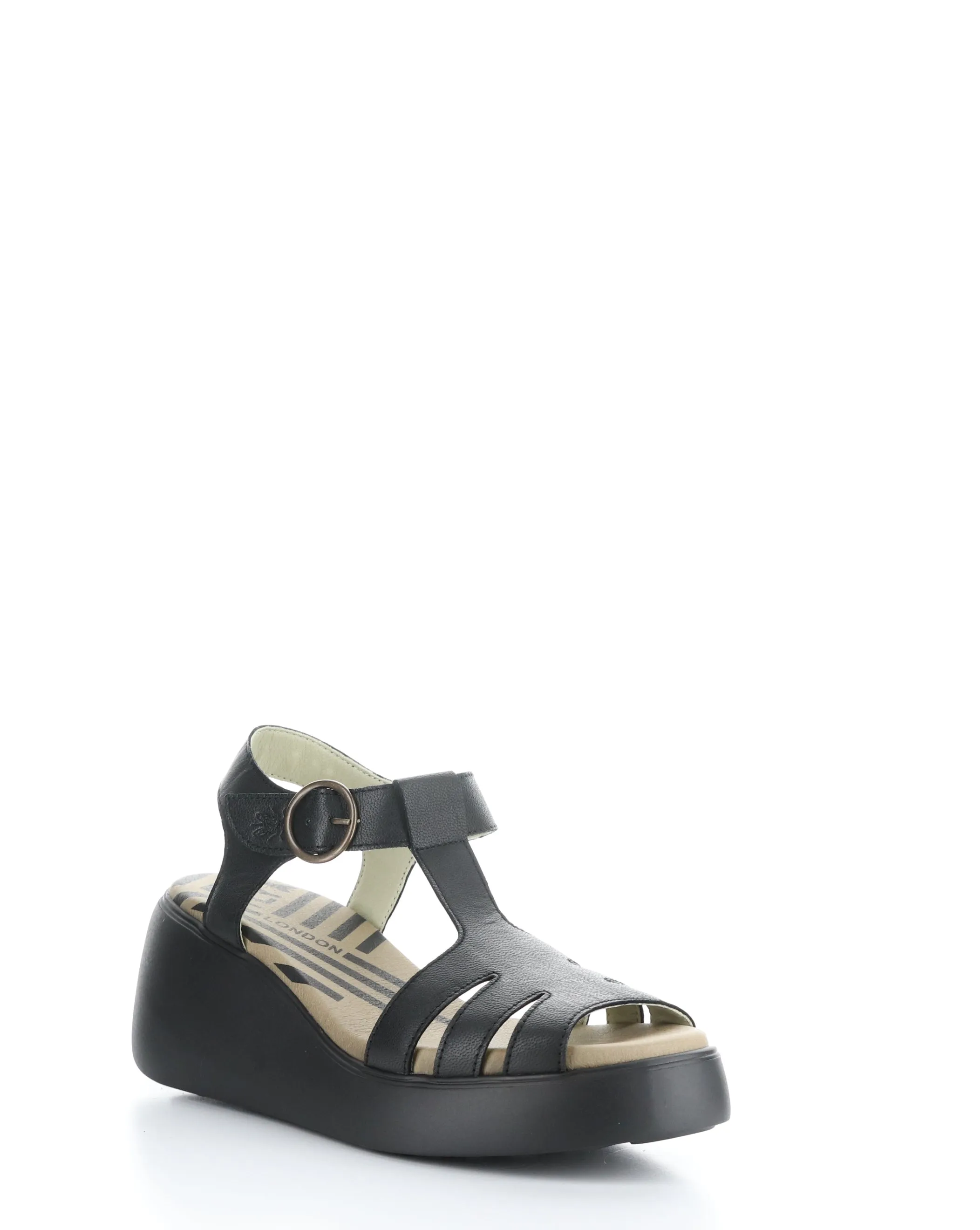 DUMA955FLY 000 BLACK Round Toe Sandals