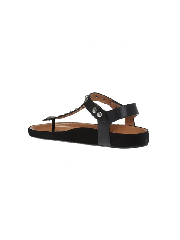 Enore Sandals in Black/Silver