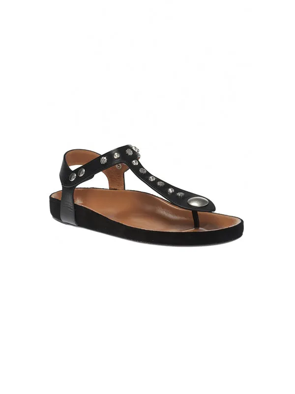 Enore Sandals in Black/Silver