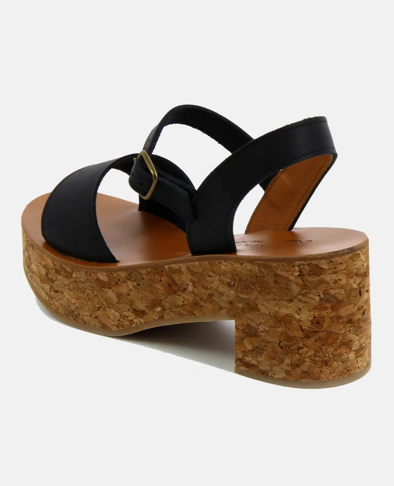 Florentin Noir Platform Sandals