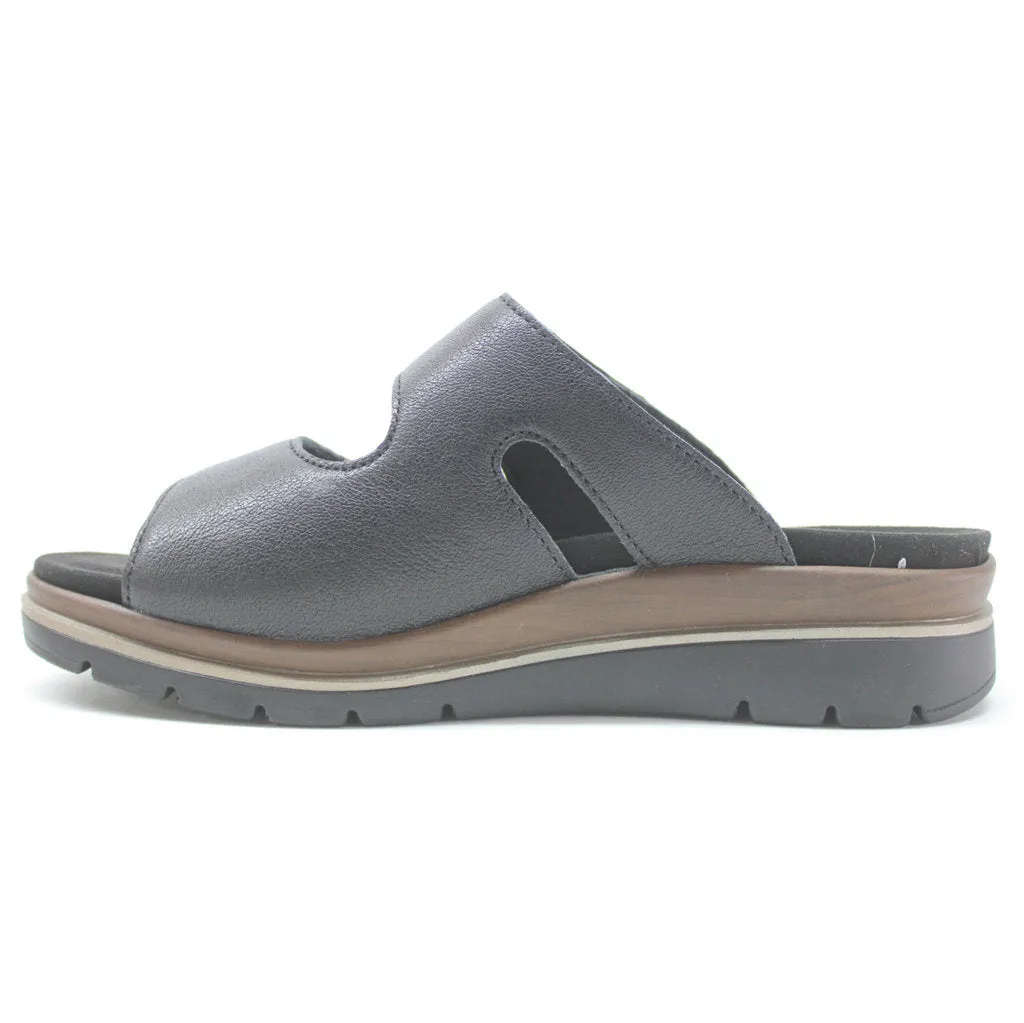 Glory Leather Women's Wedge Slip-on Sandals