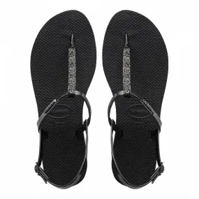 Havaianas You Riviera Crystal Womens Black Sandals