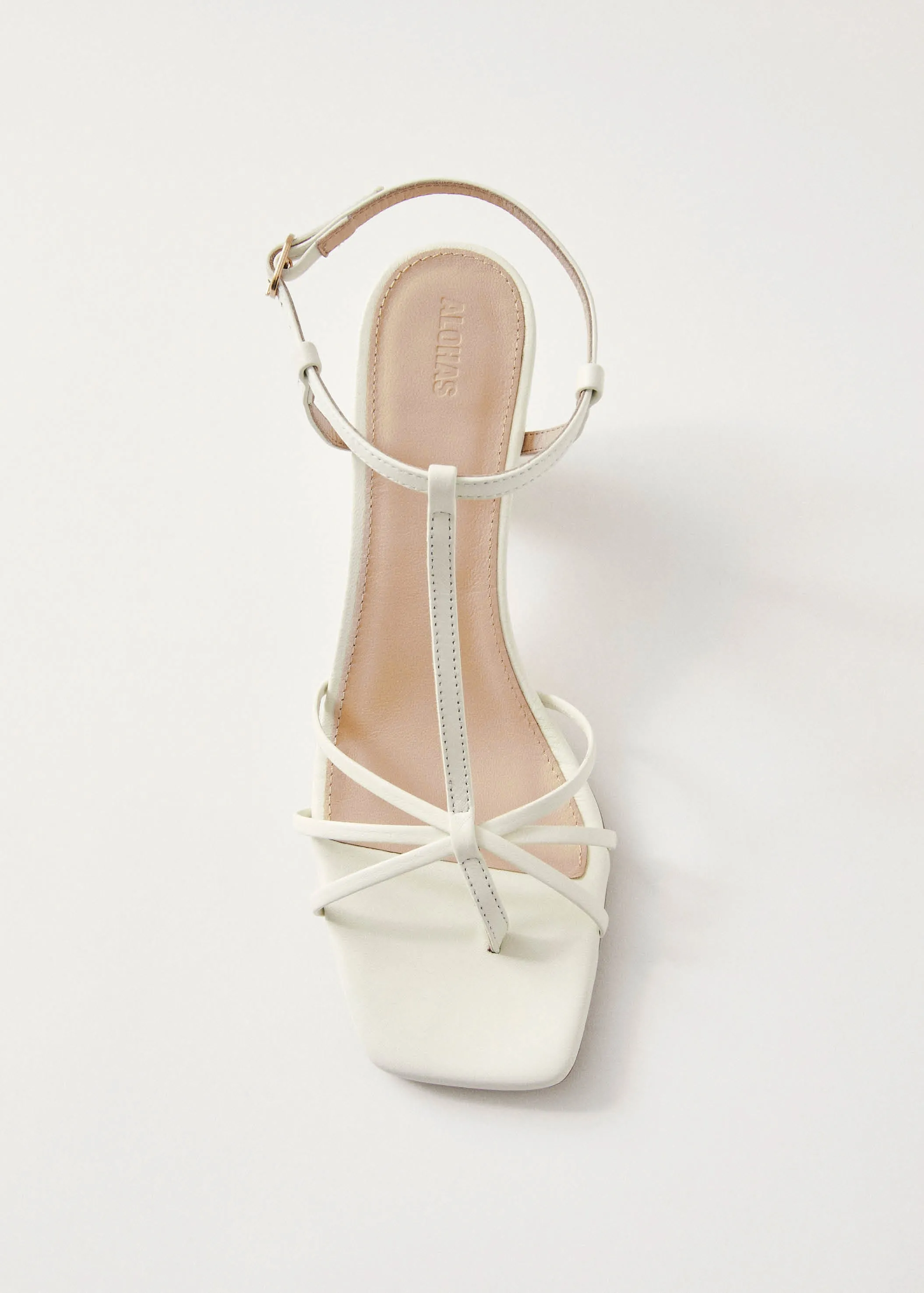 Ines Cream Leather Sandals