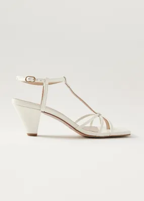 Ines Cream Leather Sandals