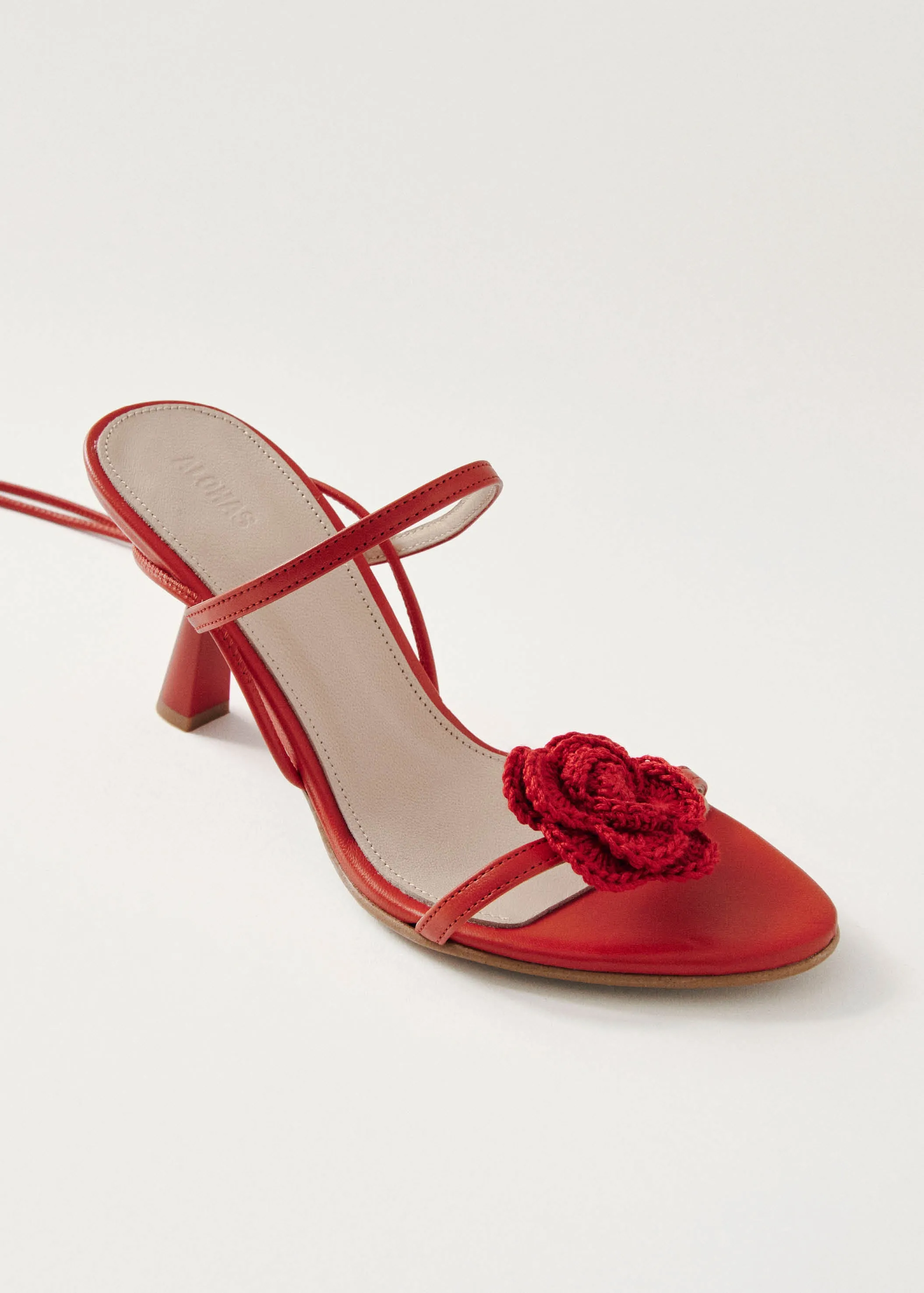 Kendra Bloom Red Leather Sandals