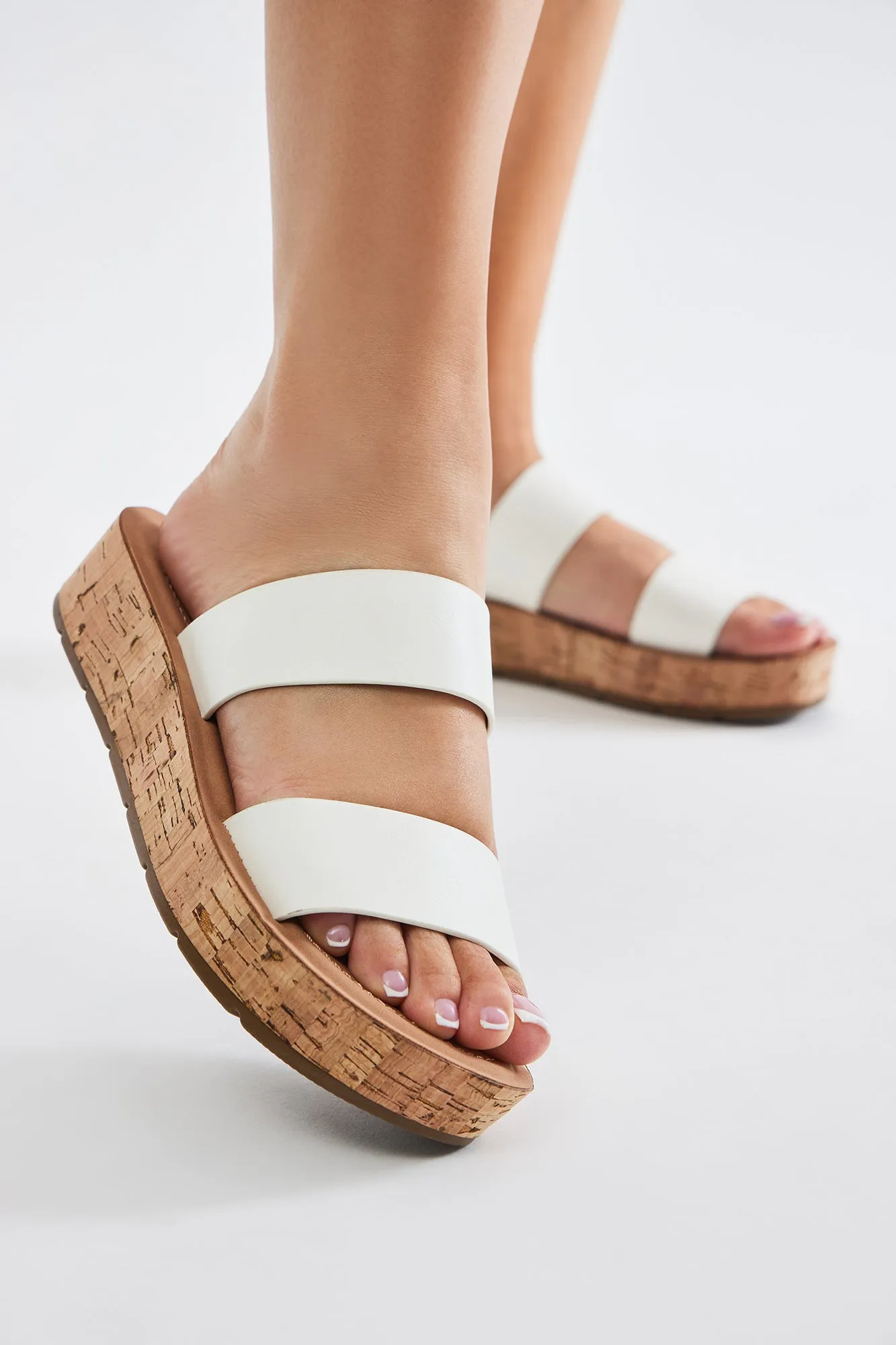 Klarissa Platform Sandals - White