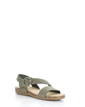 LAVIS FOREST GREEN Round toe Sandals