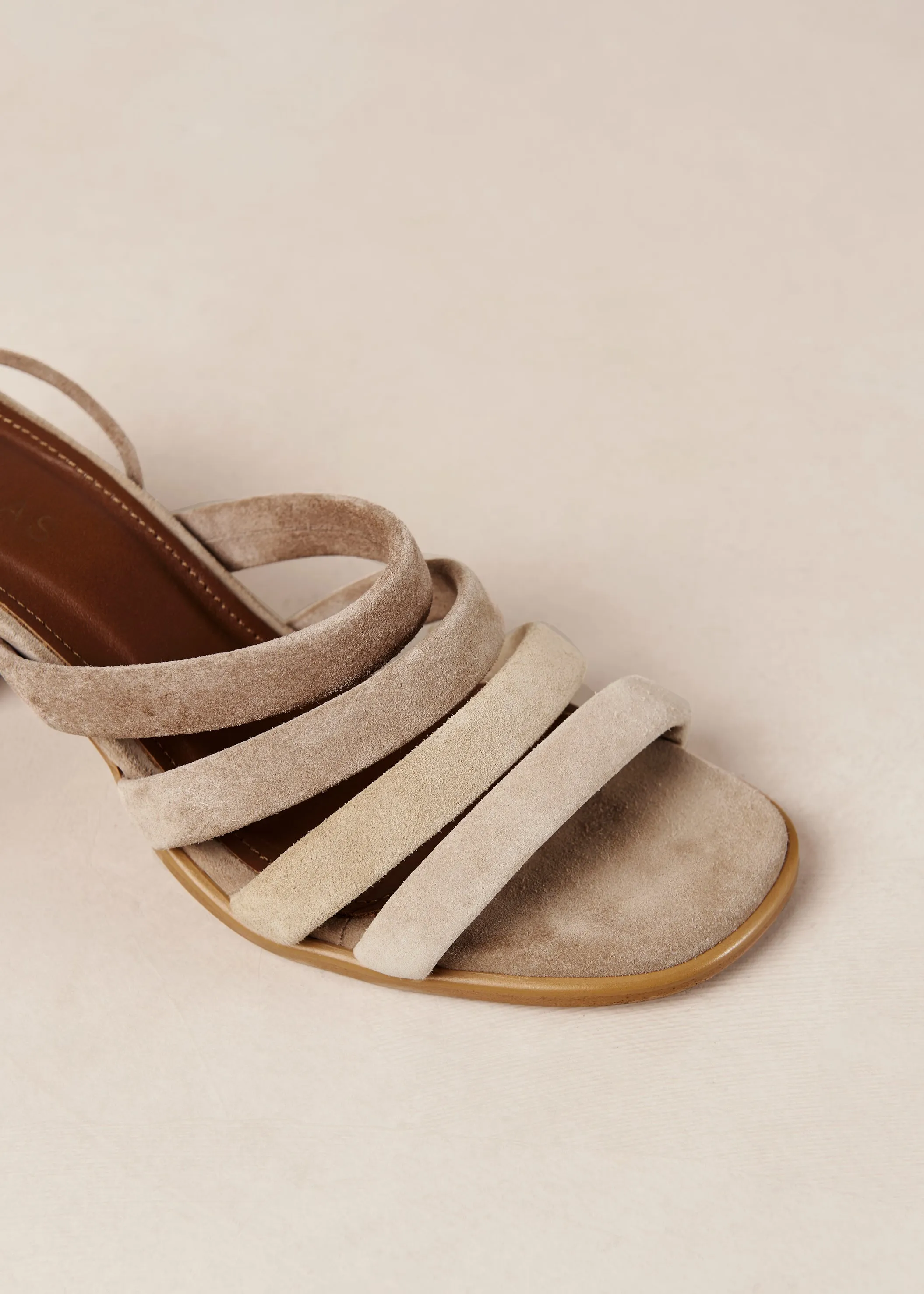 Letizia Shades Of Beige Leather Sandals