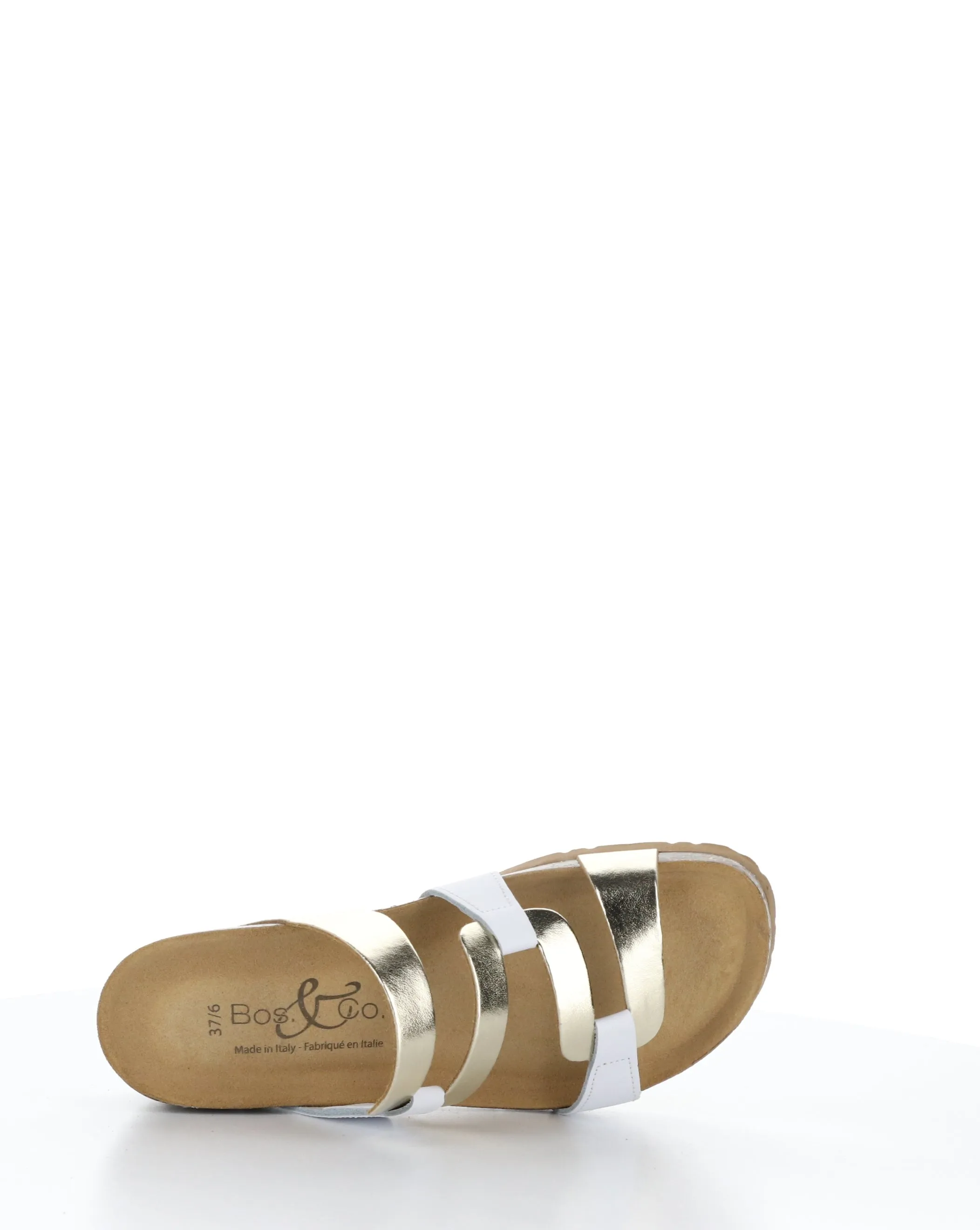 LUZZI WHITE/PLATINUM Slip-on Sandals