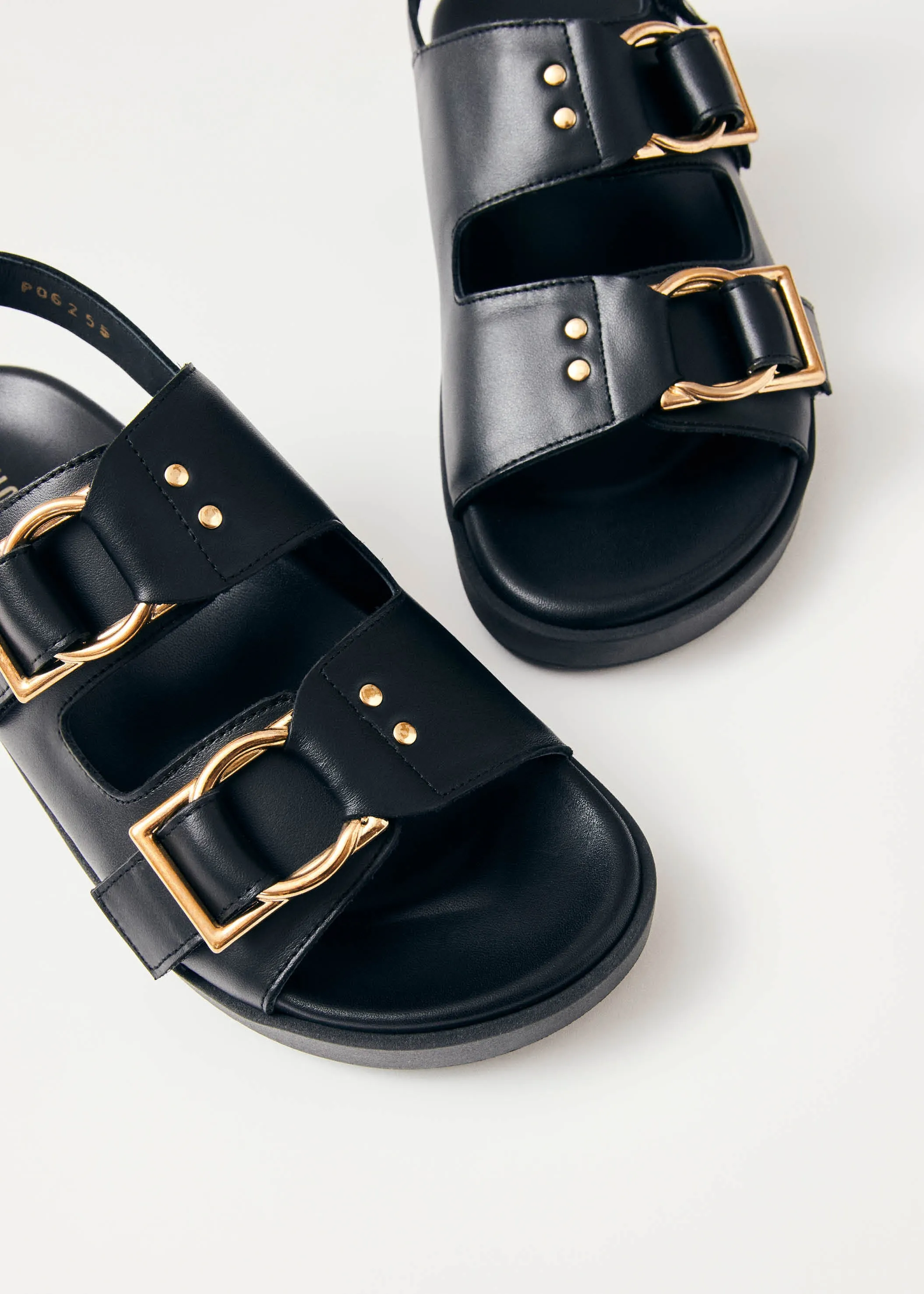 Maui Black Leather Sandals