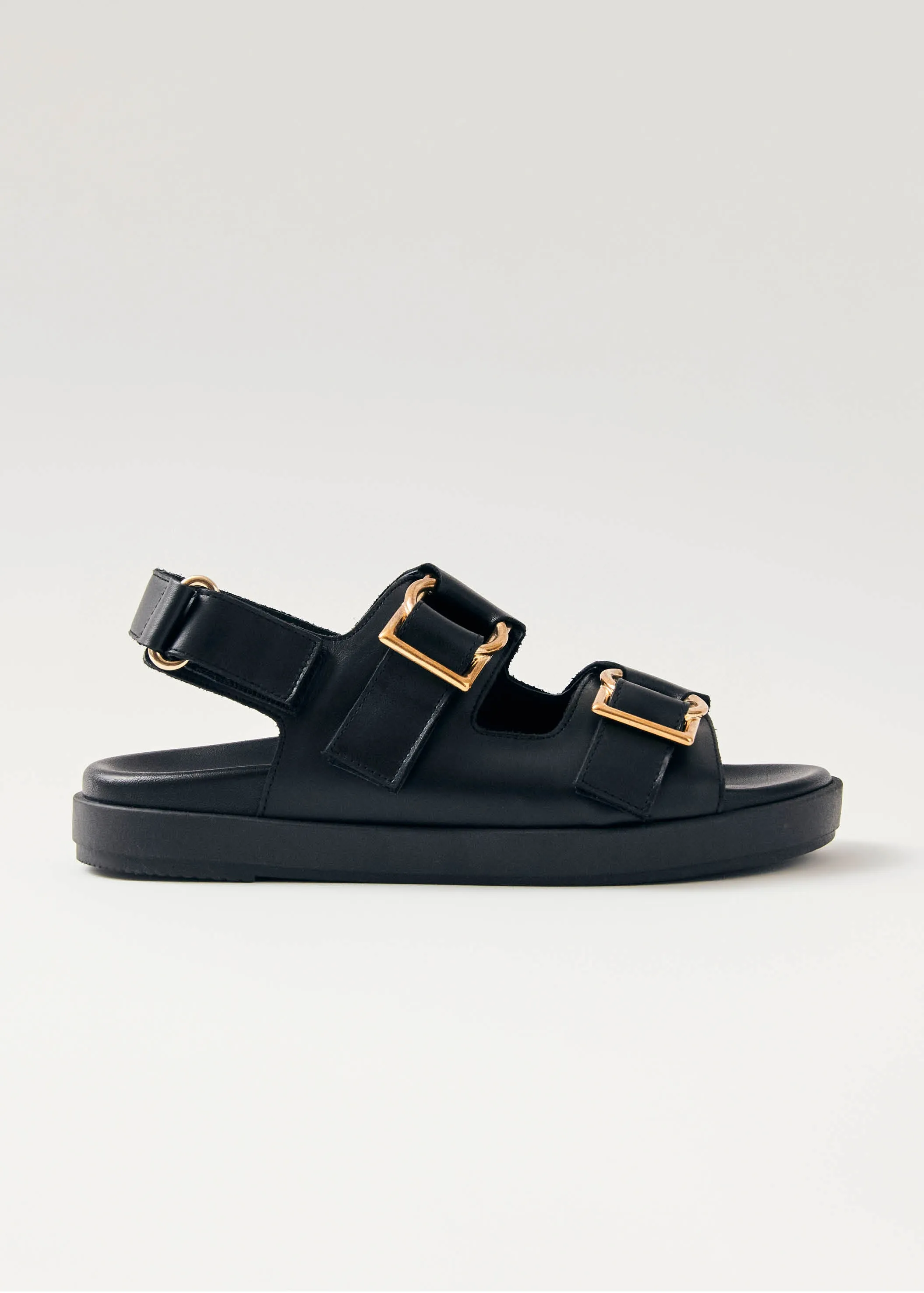 Maui Black Leather Sandals