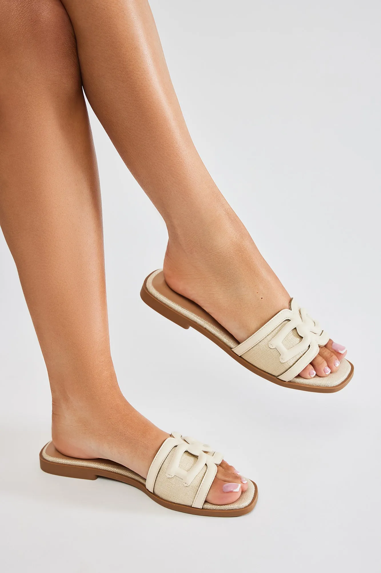 Moment Of Truth Flat Sandals - Natural/Combo