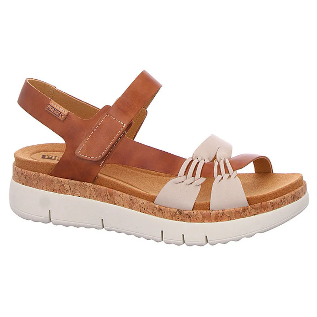 Palma Calfskin Leather Women's Wedge Ankle Strap Sandals