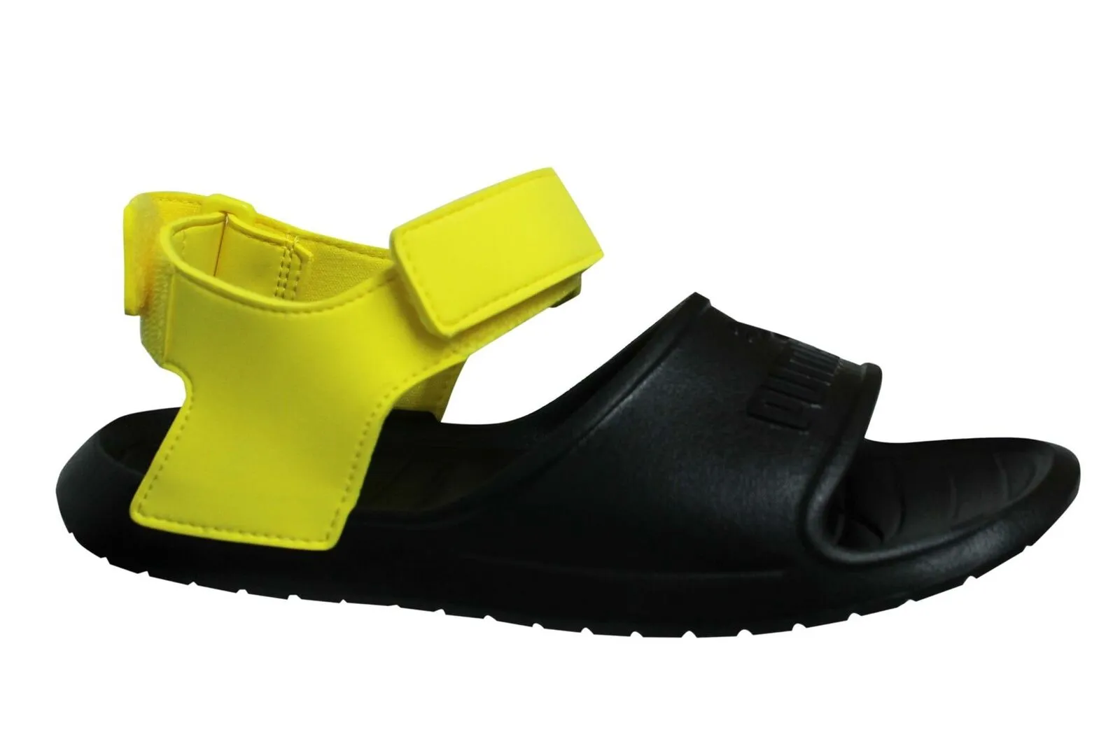 Puma Divecat v2 Injex Double Strap Black Yellow Kids Sandals 369546 01