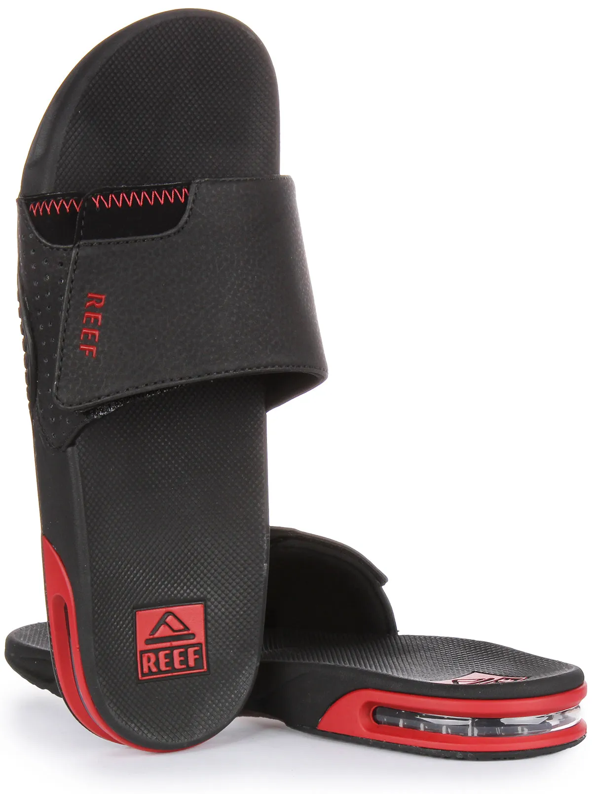 Reef M Fanning In Black Red For Men