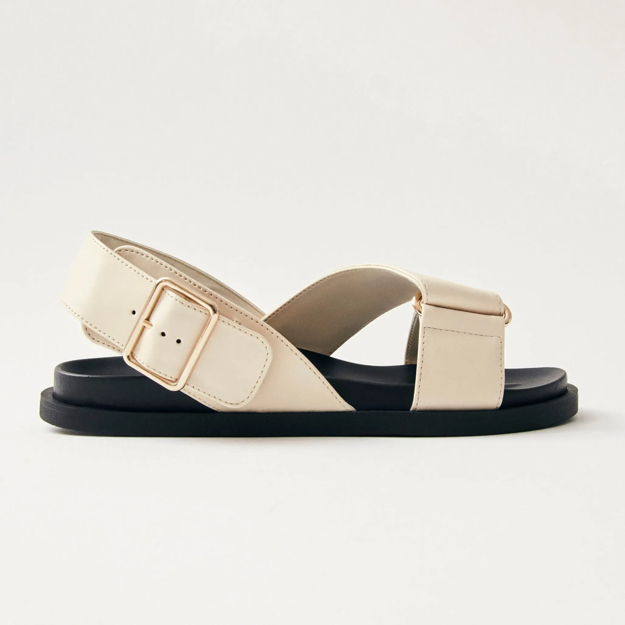 Rhys Cream Vegan Leather Sandals