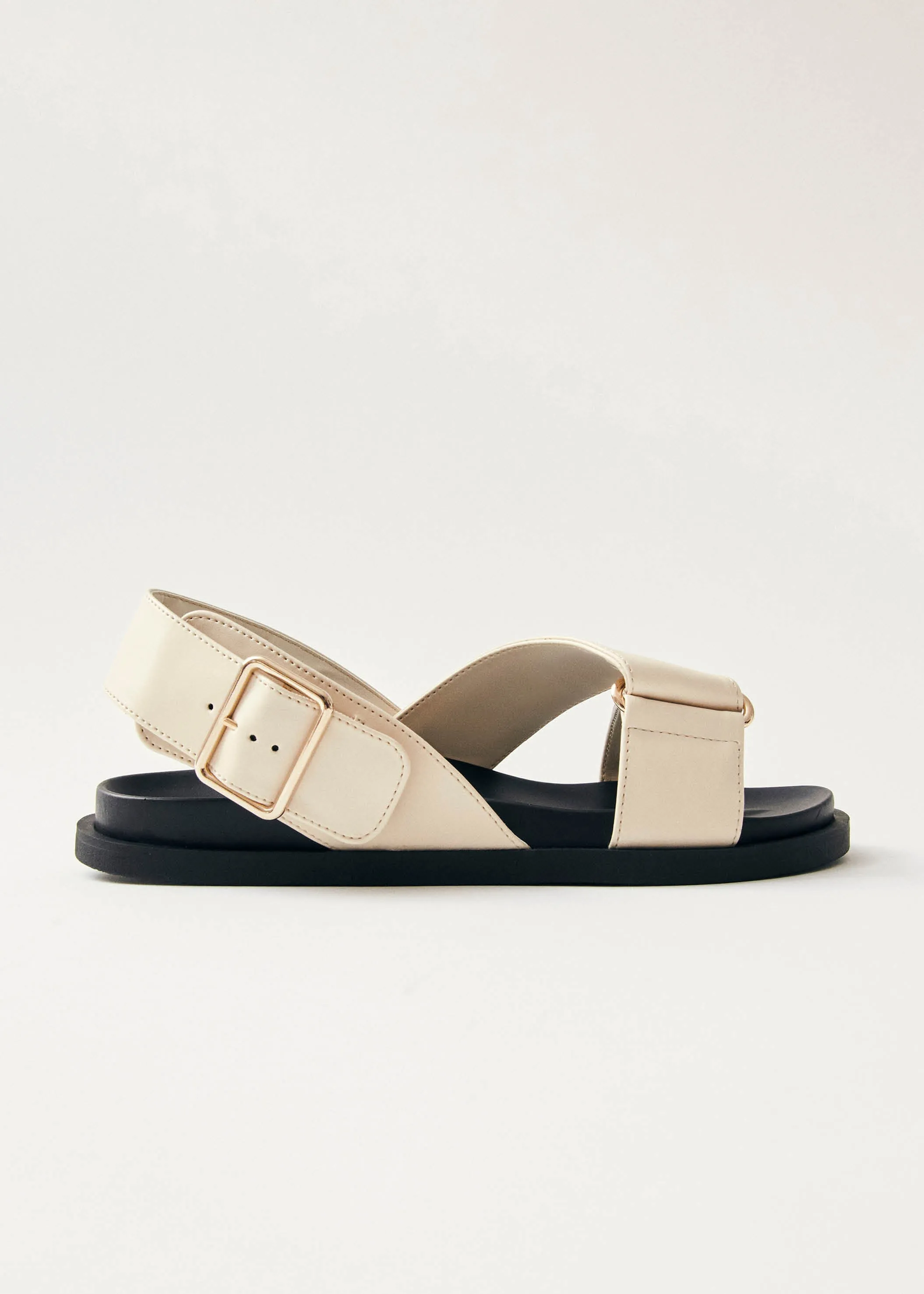 Rhys Cream Vegan Leather Sandals