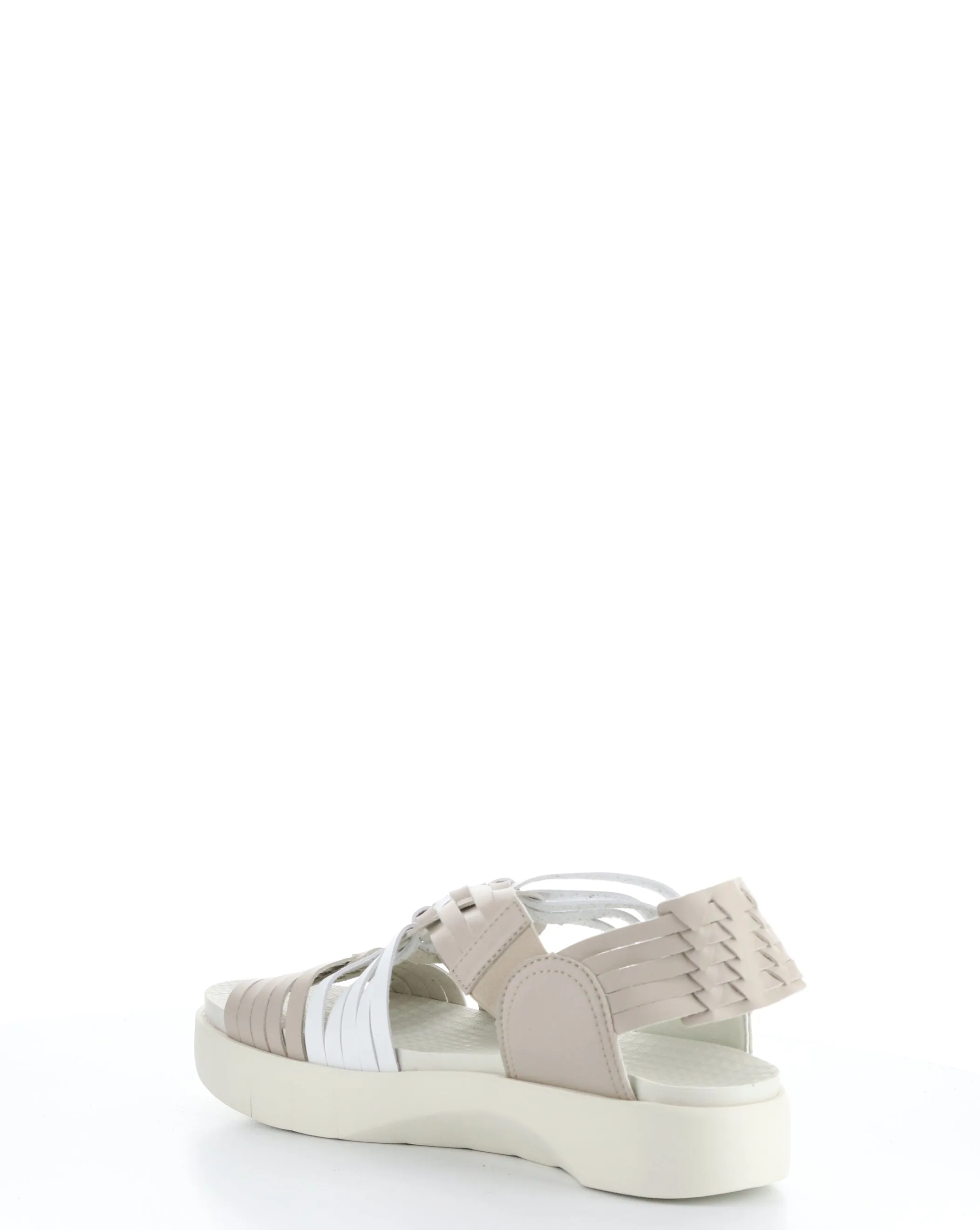 RIZER BEIGE/WHITE Round Toe Sandals