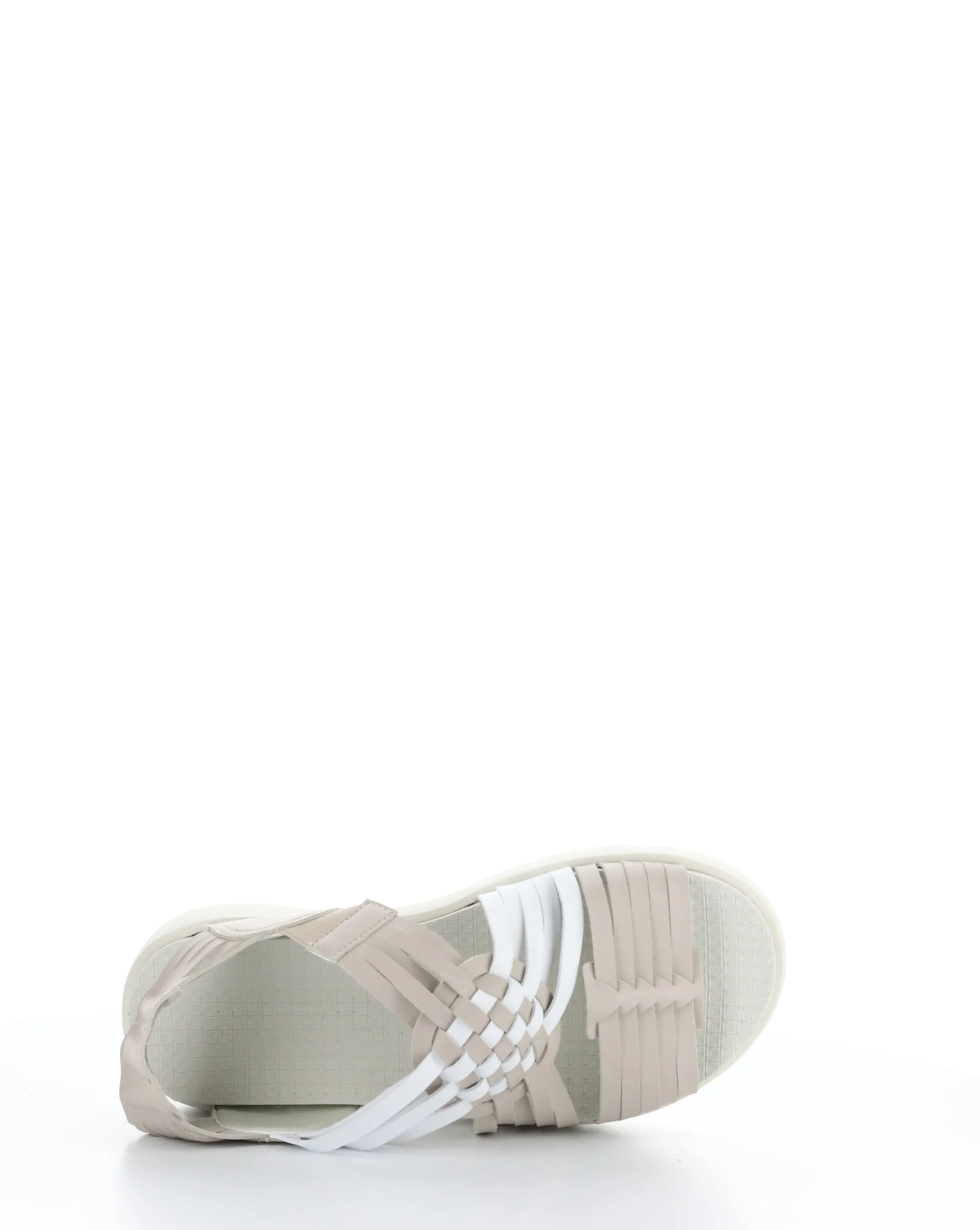 RIZER BEIGE/WHITE Round Toe Sandals