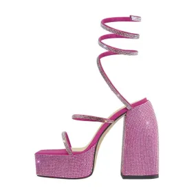 Sandals Queen Yilli (Fuchsia)