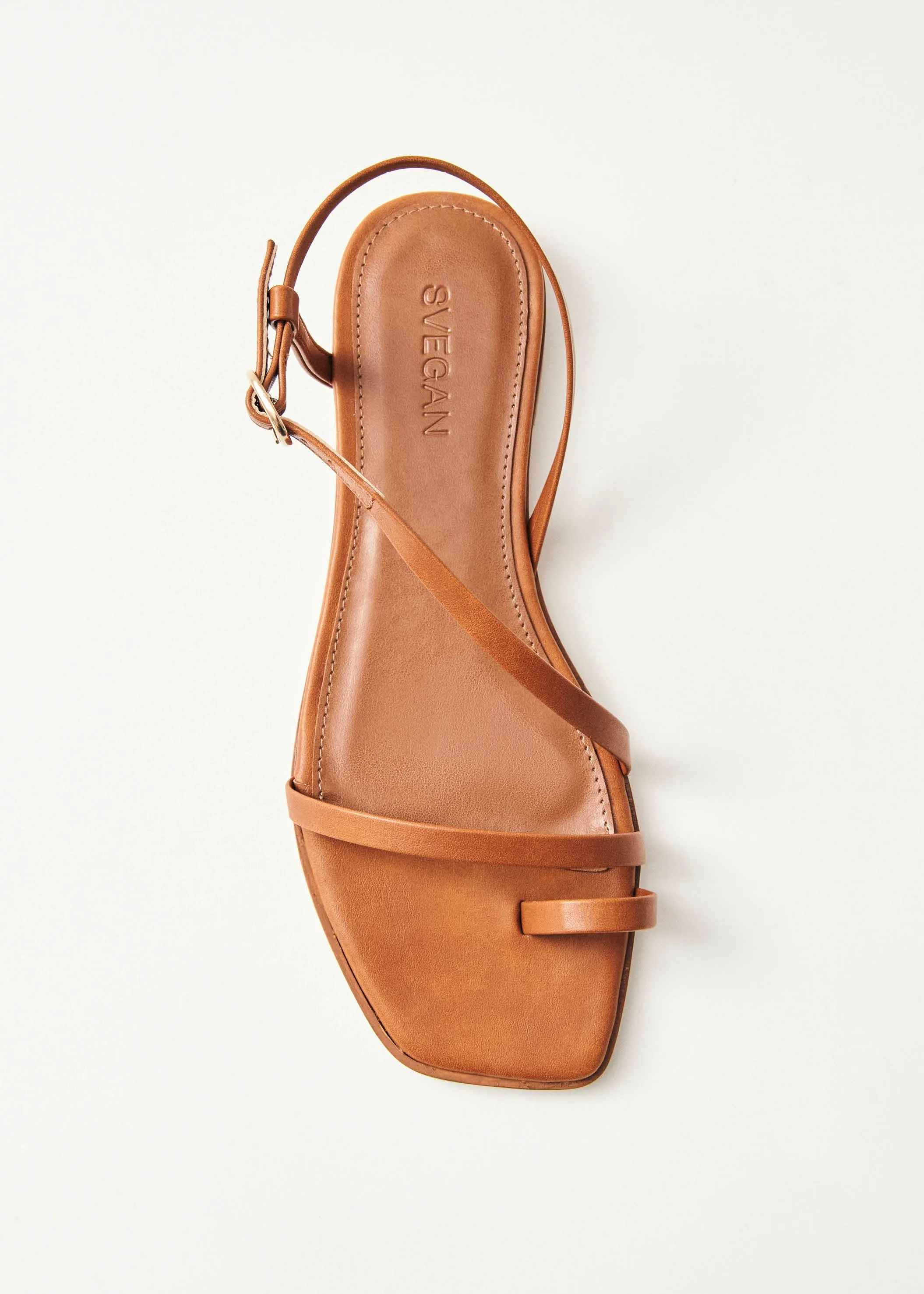 Sloane Brown Vegan Leather Sandals