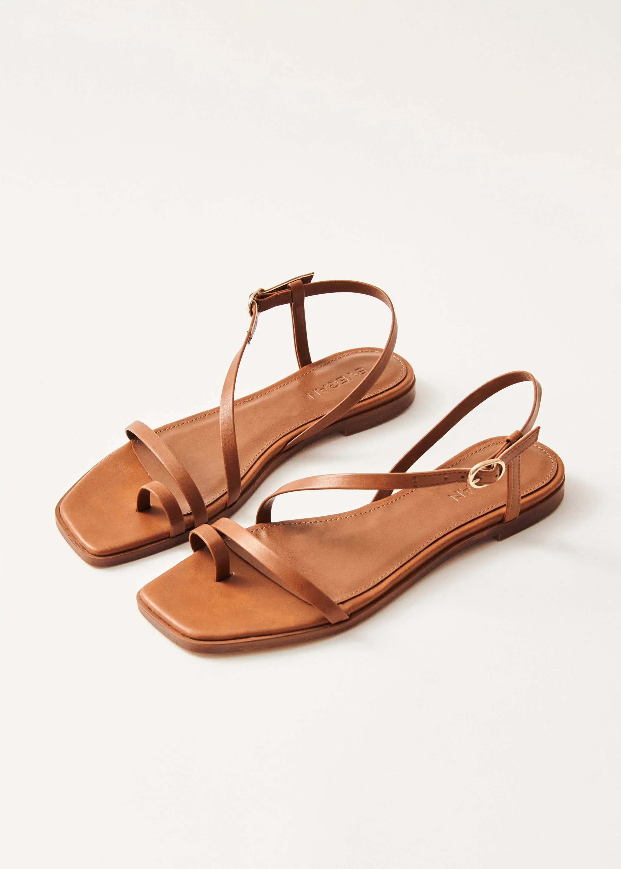 Sloane Brown Vegan Leather Sandals