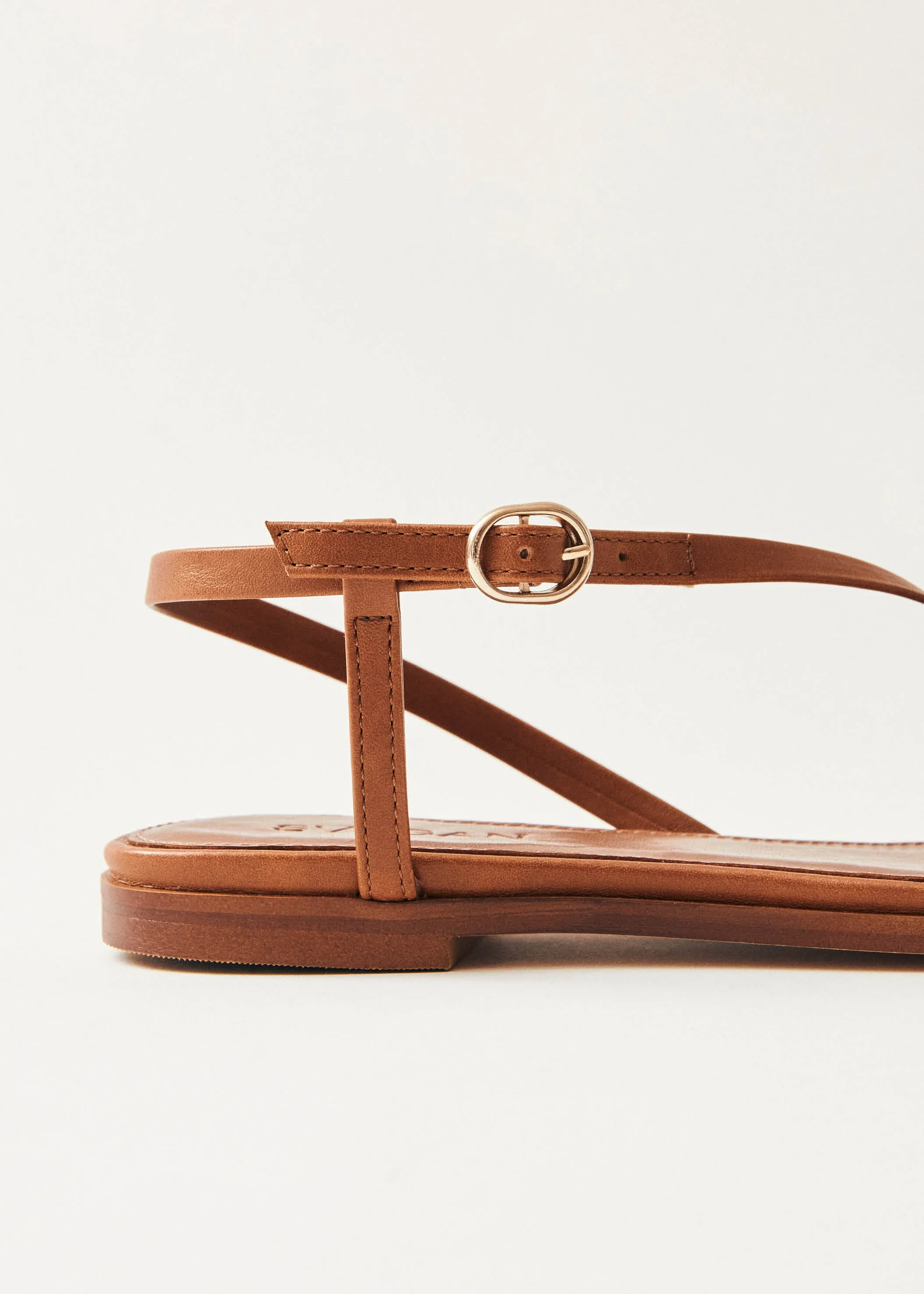 Sloane Brown Vegan Leather Sandals