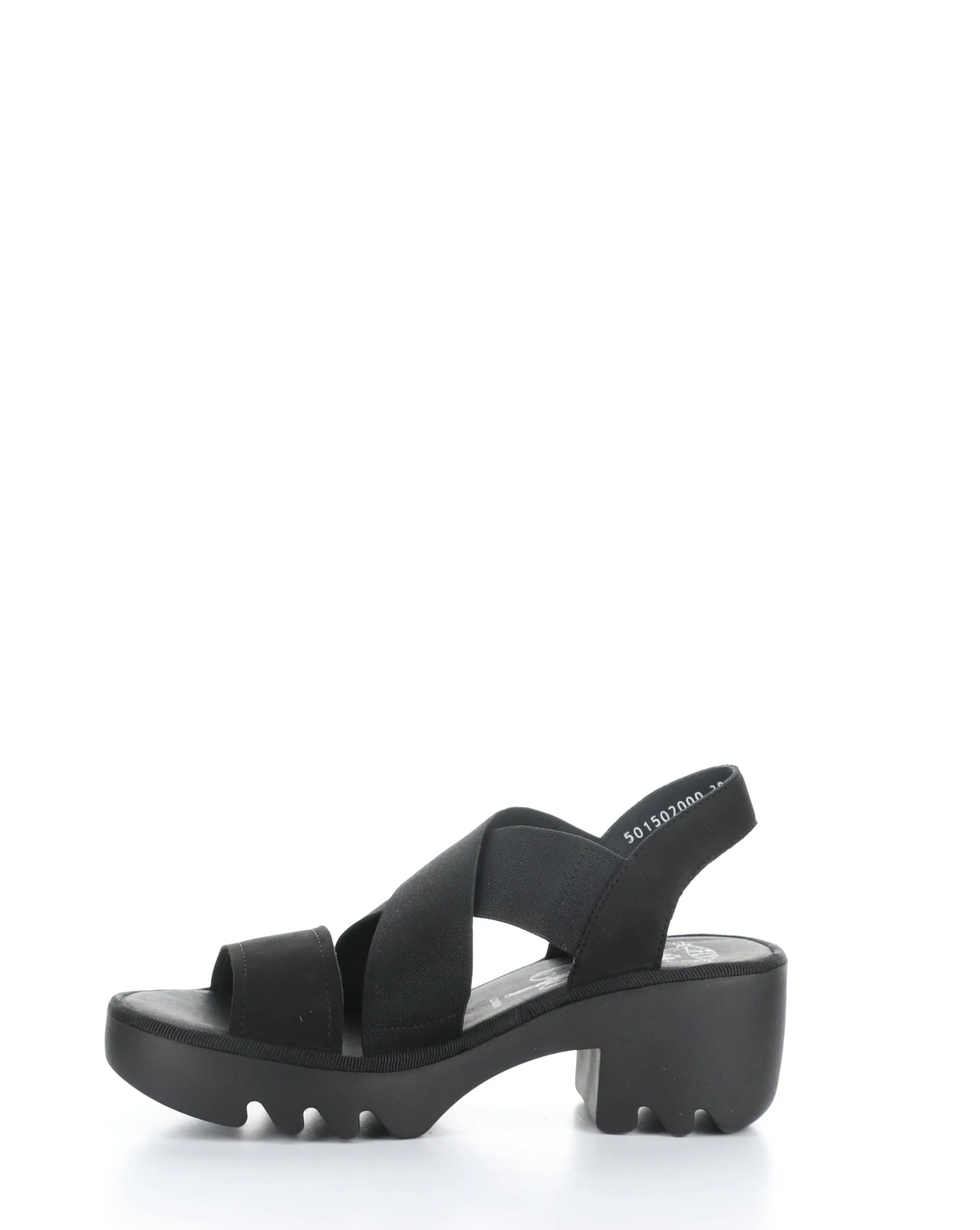 TAJI502FLY 000 BLACK Round Toe Sandals