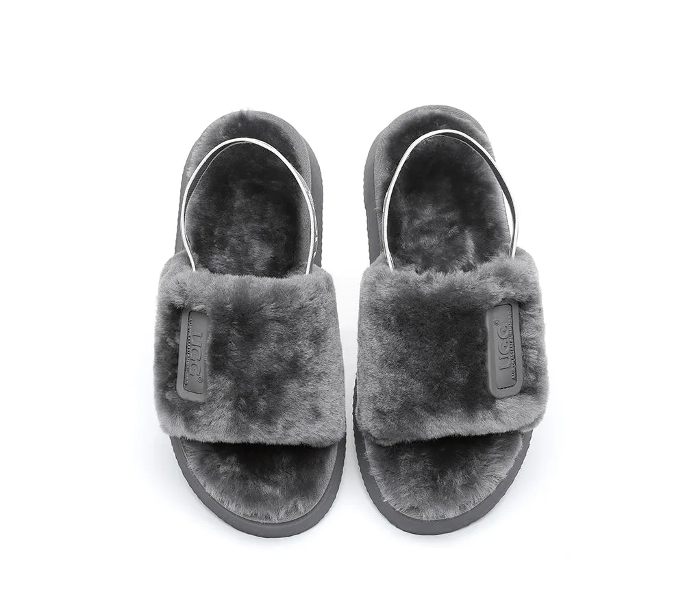 UGG Australian Shepherd Women Platform Fluffy Slide Poppin