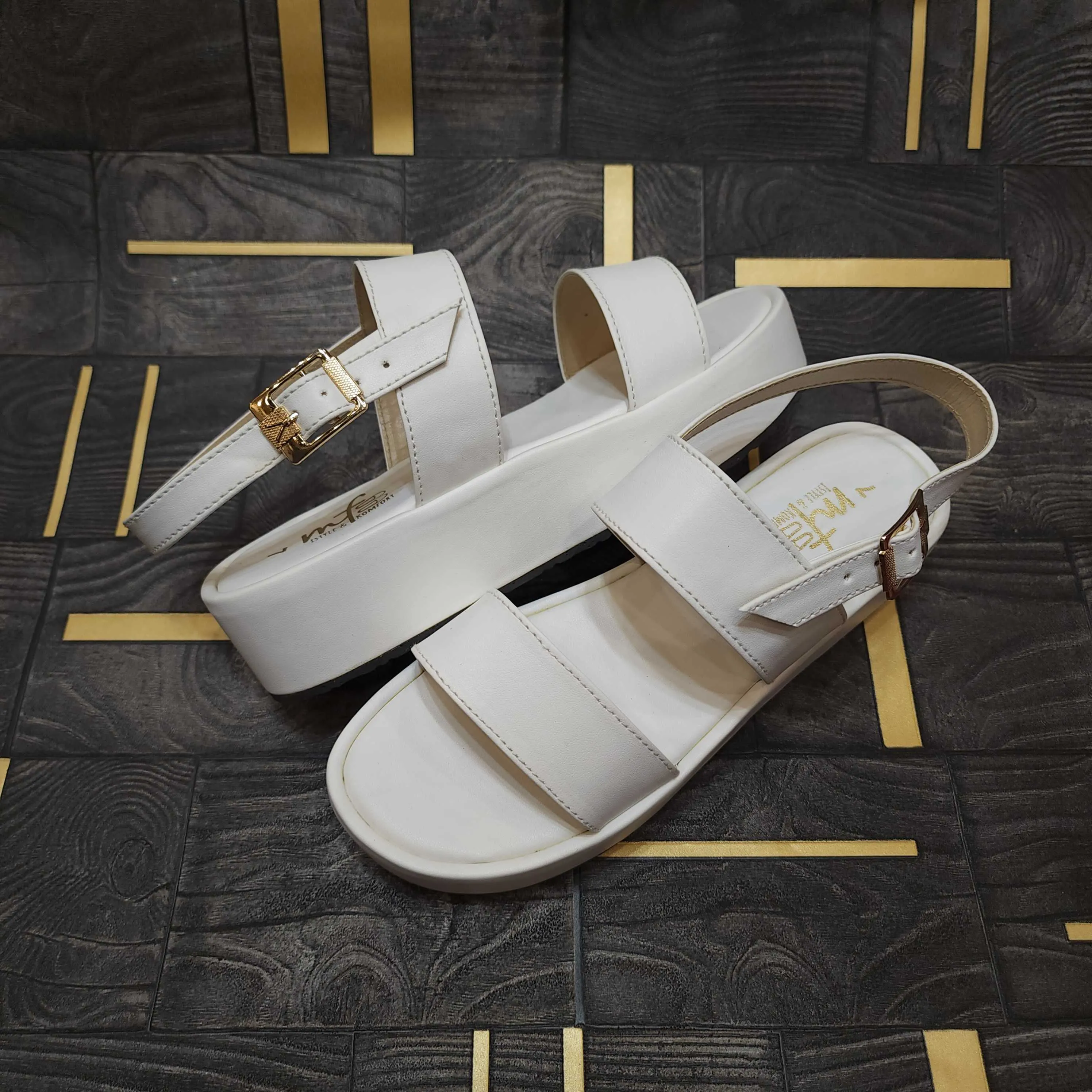 White chunks Sandals