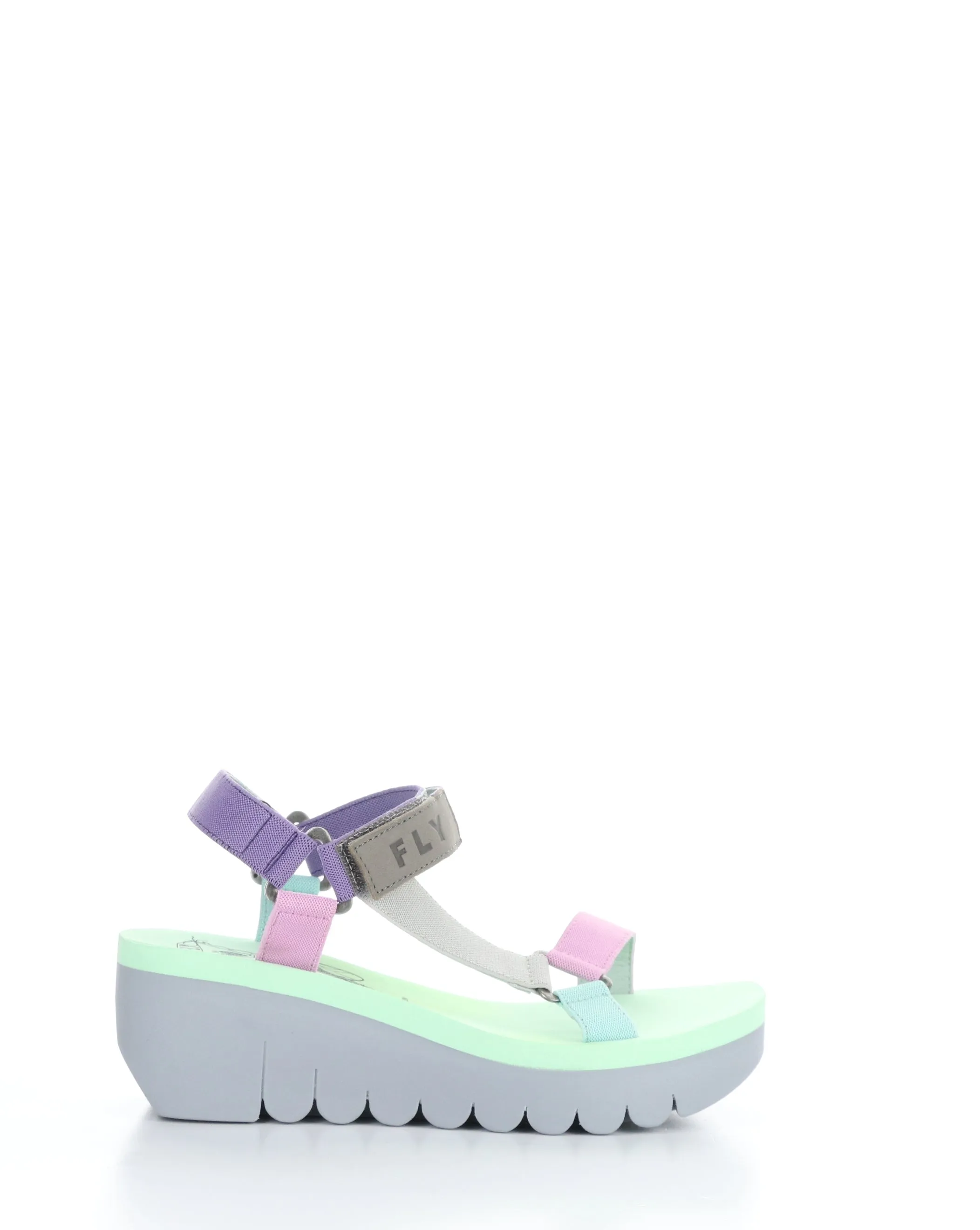 YEFA726FLY 011 GREY/MULTI/CAMU PINK Velcro Sandals