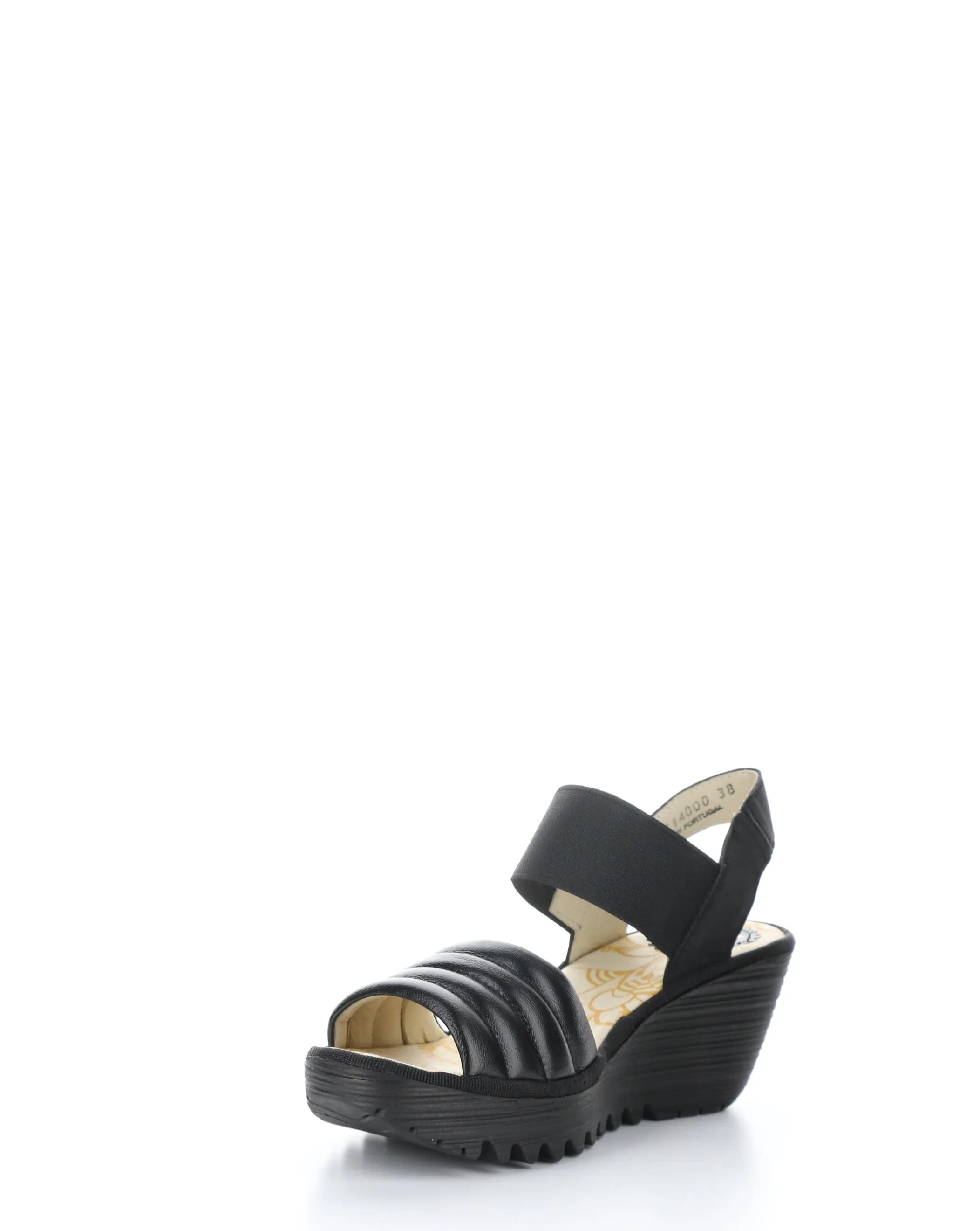 YIKO414FLY 000 BLACK Elasticated Sandals